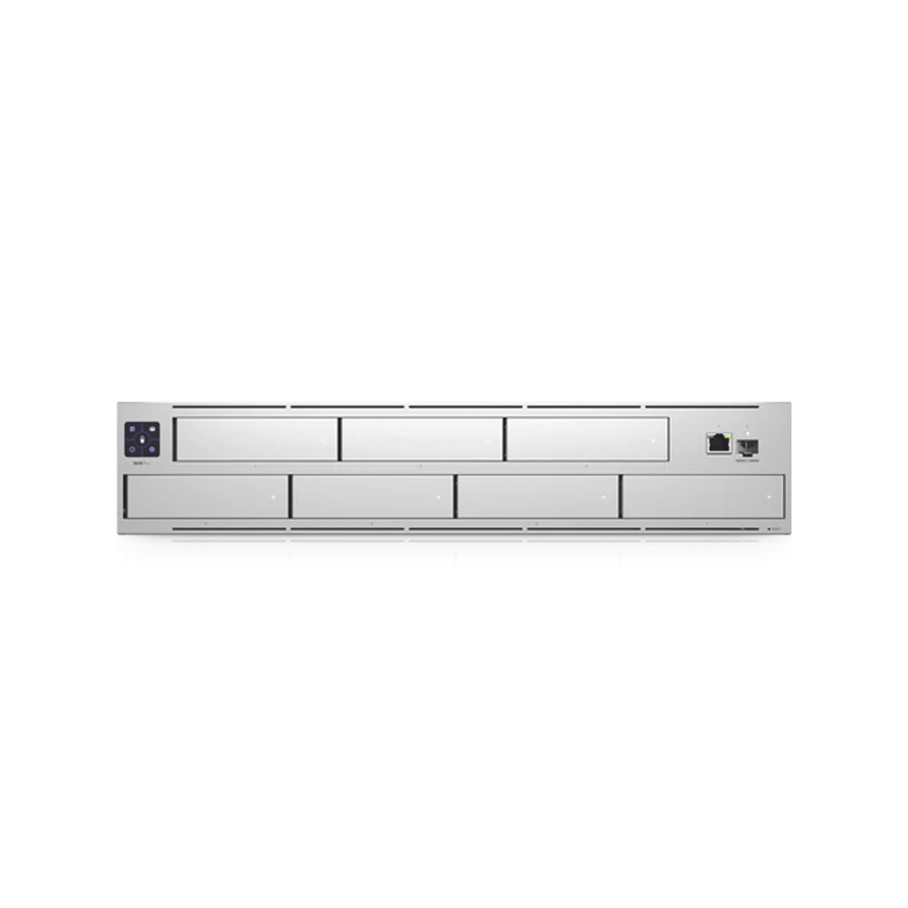 NVR PRO UniFi Protect, con bahía para 7 discos duros, almacena hasta 20 cámaras 4k o 60 cámaras 1080p, pantalla táctil - UBIQUITI UNVR-PRO
