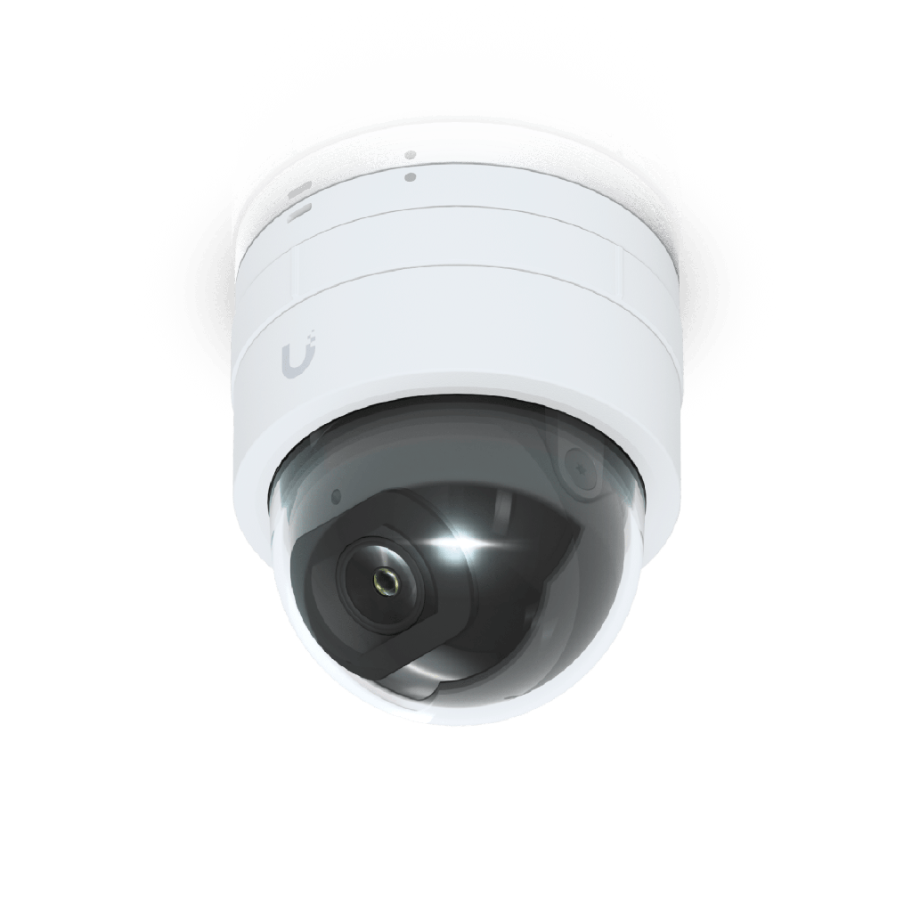 Cámara IP UniFi G5 Domo Ultra, de bajo perfil para interior, 2K (4MPX), ángulo amplio 102.4°, visión nocturna IR hasta 20 mts, detección de eventos, para pared o techo - UBIQUITI UVC-G5-DOME-ULTRA