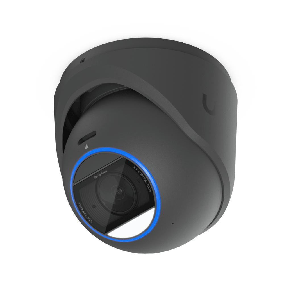 UniFi Protect G6 Pro Turret "“ Cámara 4K PoE+ Antimanipulación y Todo Clima con Motor de IA Multi-TOPS, Zoom Í“ptico 2.36Í— y Sensor CMOS 1/1.2 - UBIQUITI UVC-G6-PRO-TURRET-B