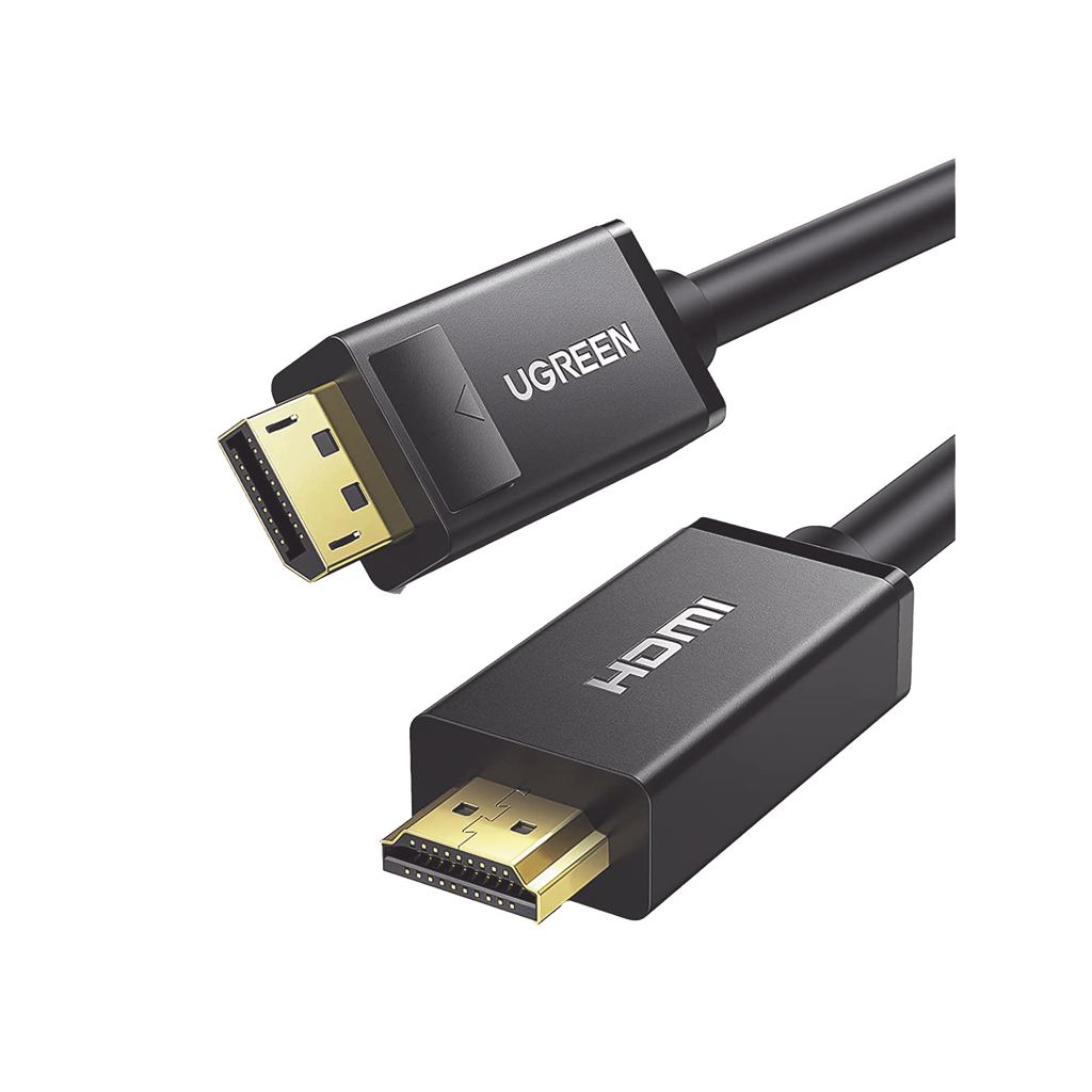 Cable DP Macho a HDMI Macho / Longitud 3 Metros (9.84 Pies) / Soporta 4K@30Hz / Soporta 3D / Cobre EstaÑado 28AWG / Blindaje Interno MÚltiple / TransmisiÓn Unidireccional / BotÓn de LiberaciÓn / Chip de Última GeneraciÓn - UGREEN 10203