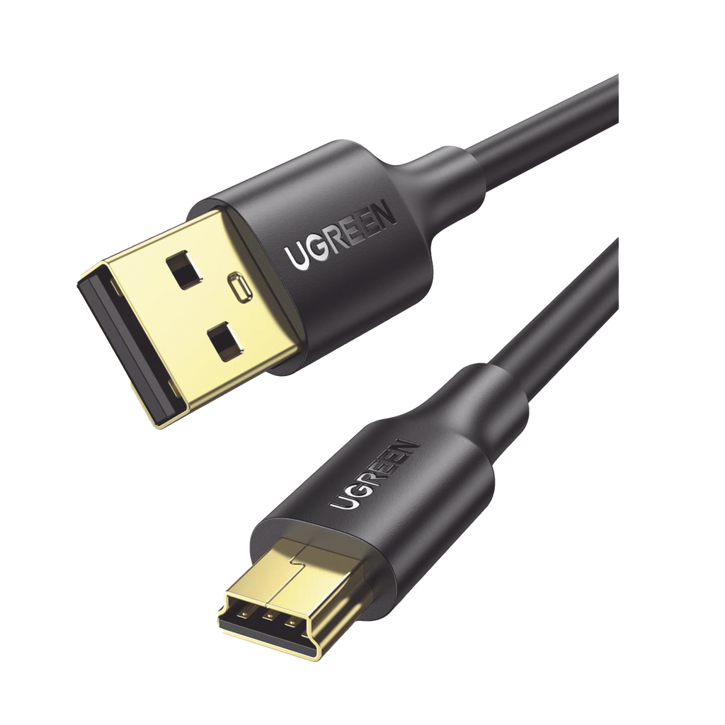Cable USB-A 2.0 a Mini USB | 1m | Cable de Datos y Alimentación | 480Mps | Chip Inteligente | PVC | Para Discos Duros HDD o SSD, Go-Pro Hero, Mando de PS3, Cámaras Digitales, Reproductores MP3, MP4, etc. - UGREEN 10355