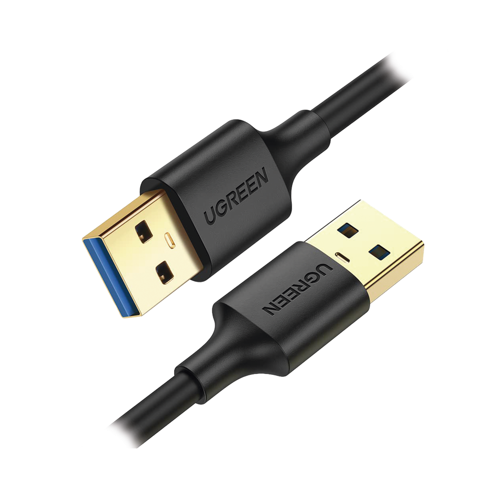 [10371] Cable USB-A 3.0 a USB-A 3.0 / 2 Metros / Macho a Macho / Conector Niquelado / Núcleo de Cobre Estañado / Blindaje Múltiple / Velocidad 5Gbps / No Requiere Controlador / Compatible con USB2.0 Y USB 1.1 - UGREEN 10371