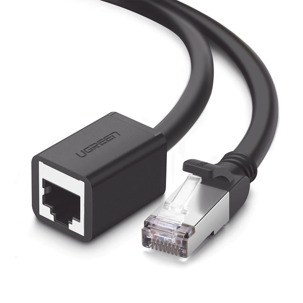 Cable de Extensión Cat6 RJ45 F/UTP / Macho a Hembra / 1m / Método de conexión 568B / Velocidad de transmisión 1000Mbps / Ancho de banda del canal 250MHz /Caja de Cobre / Negro - UGREEN 11279