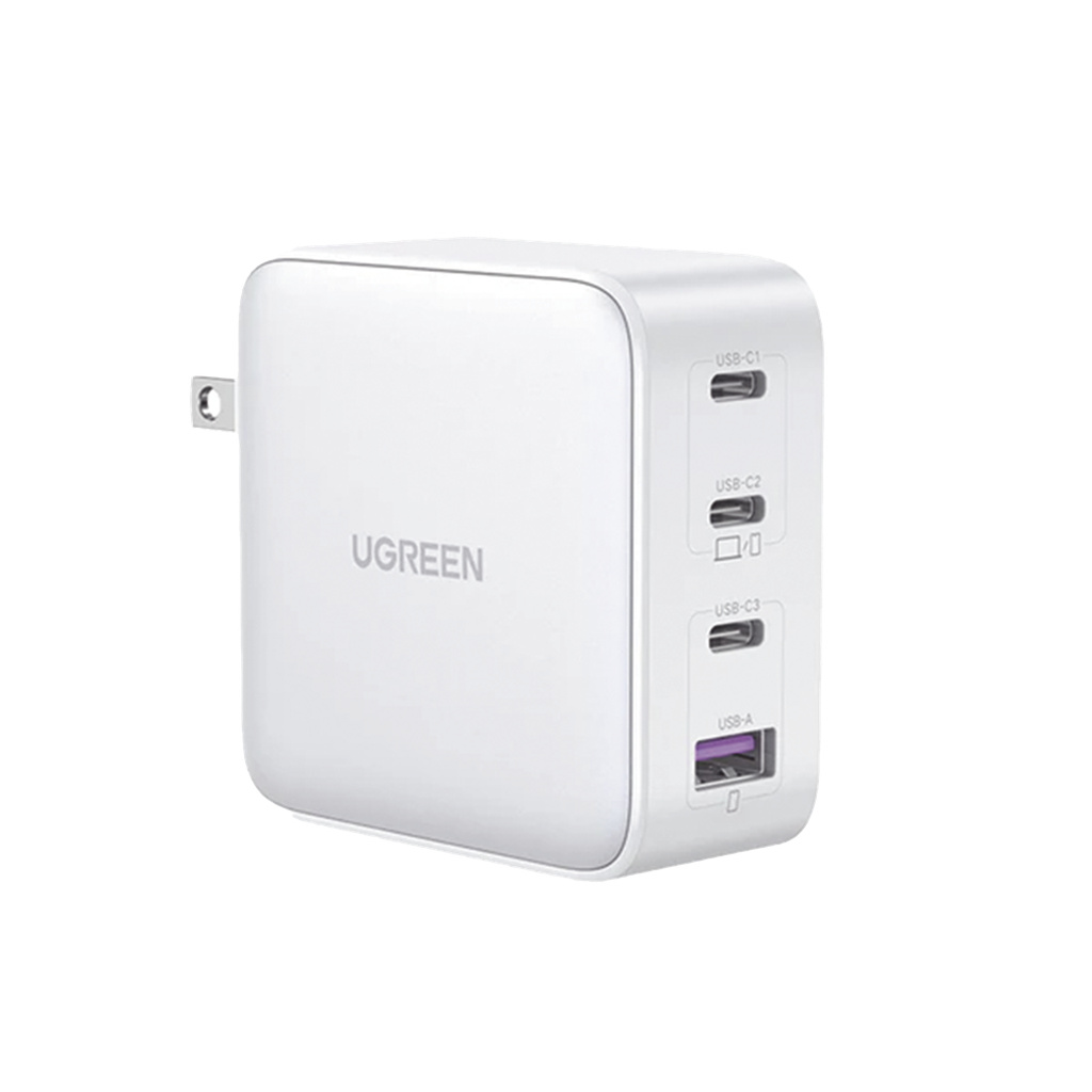 Cargador de 100W serie Nexode | 3 USB-C + 1 USB-A de Carga Rapida | Tecnologia GaN II | PD 3.0 | QC4.0 | Chip de √öltima Generacion | Carga Inteligente | Distribucion Inteligente de Energia | Color Blanco