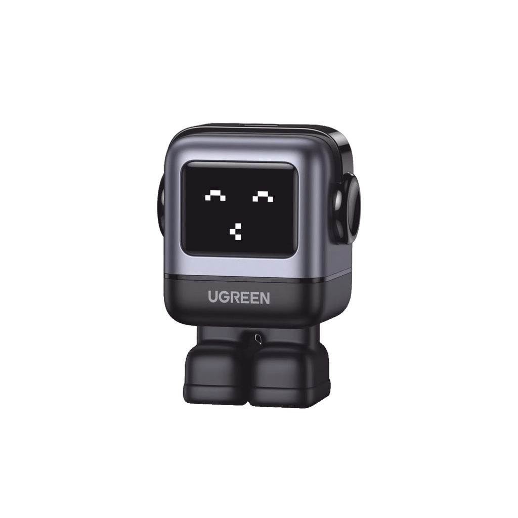 Cargador Mini GaNRobot 30W serie UNO | 1 USB-C de Carga Rápida | Tecnología GaN II | Multiprotocolo PD/QC/SCP/FCA | Carga Inteligente | Pantalla LED | Zapato Magnético Extraíble | Thermal Guard | Color Negro. - UGREEN 15550B