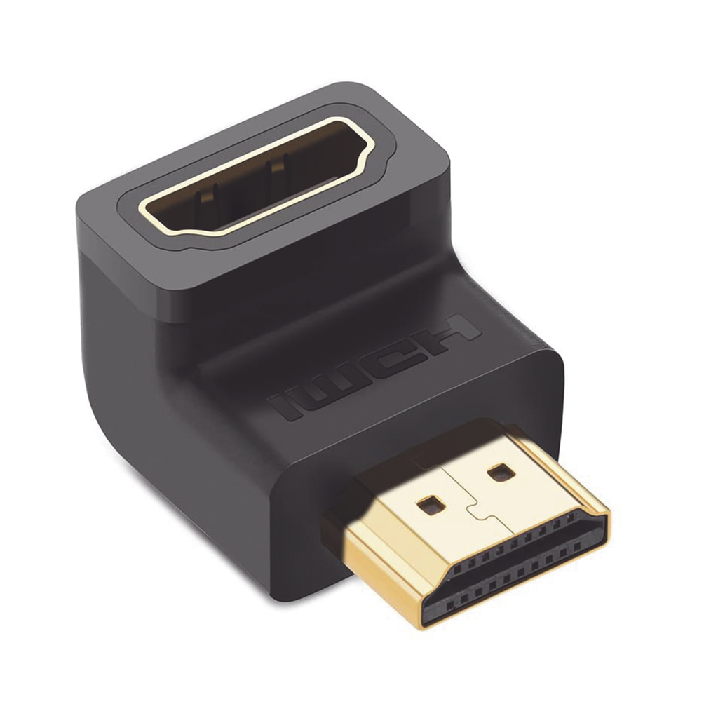 Adaptador HDMI de 90 Grados Macho a Hembra / Hacia Abajo / HDMI 2.0 4K@60Hz / Proporciona Flexibilidad Sin Doblar los Cables HDMI - UGREEN 20109