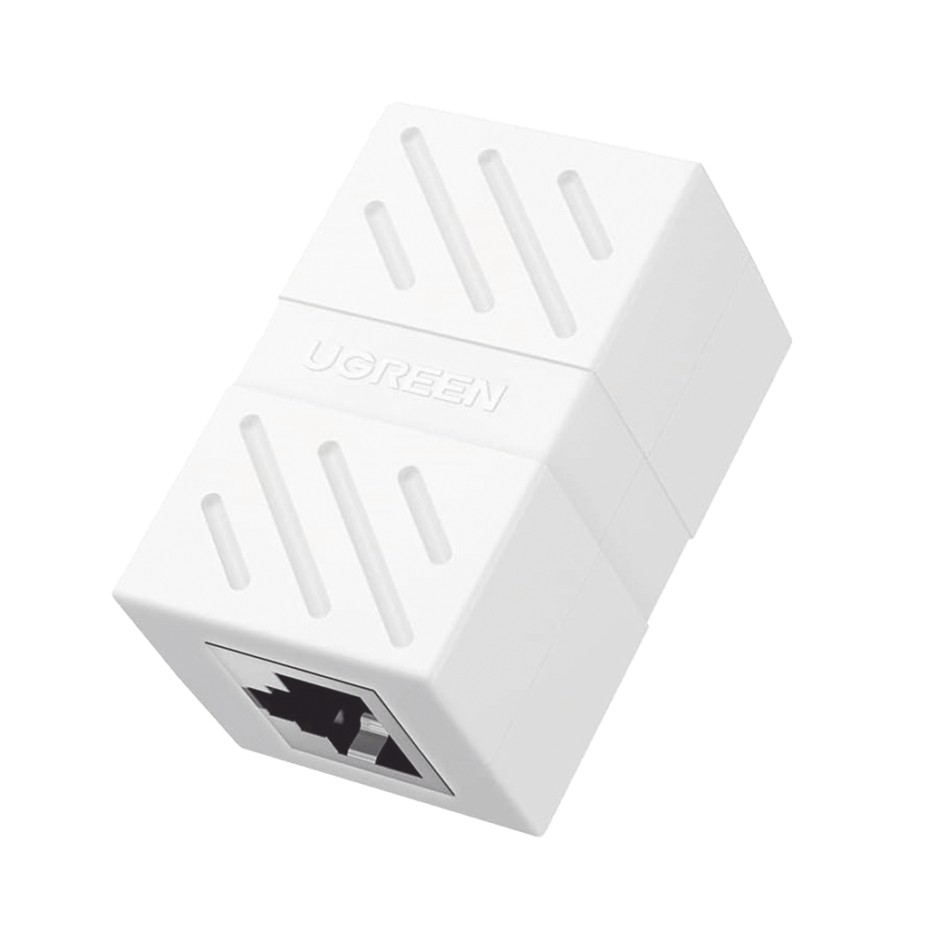 Acoplador (Extensor de Cable Ethernet RJ45 a RJ45) | 1000Mbps | Compatibilidad con Cat7 Cat6A Cat6 Cat5e | Compatible con POE | Ignífugo | ABS | Color Blanco - UGREEN 20311