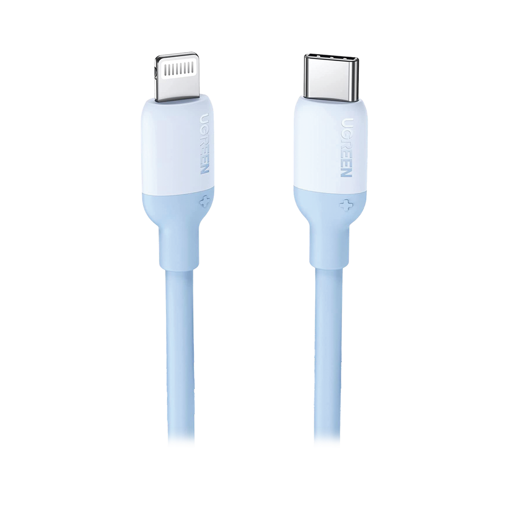 Cable USB-C a Lightning / Certificado MFi / 1 Metro / Adecuado para iPhone, iPad, iPod / Carga Rapida PD 20W /  Sincronizacion de Datos de hasta 480 Mbps / Goma de Silicona y  TPE. / Suave al Tacto / Color Navy Blue