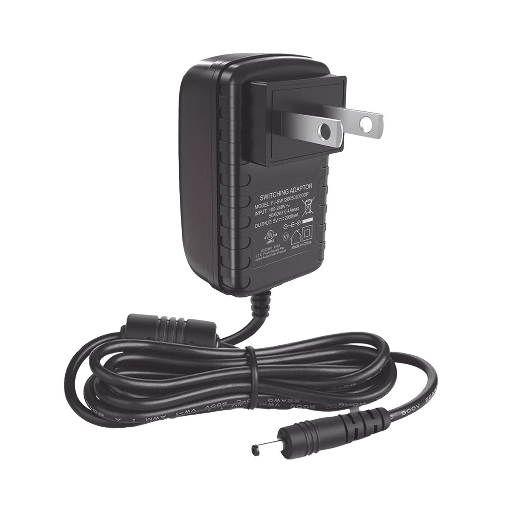 Adaptador de  Corriente 5Vcc 2 A / Cable de 1.5 m / Centro Positivo / Anillo Magnetico Anti-interferencias / Proteccion  Contra Sobretension - Sobrecalentamiento/ Diametro Interior 1.35 mm / Diametro Exterior 3.5mm