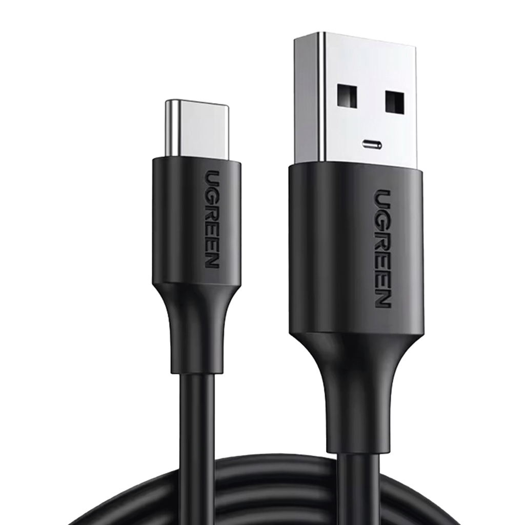 Cable USB-A a USB-C | 1 Metro | Carga y Sincronización de Datos | Carga Rápida 60W | Datos 5 Gbps | QC 3.0/2.0 | FPC | AFC | Protección Integrada | Duradero y Flexible| Caja ABS | Cubierta de TPE | Color Negro. - UGREEN 20882