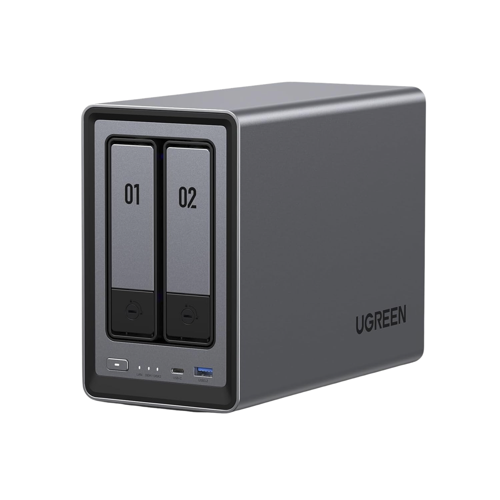 NASync DXP2800 | SO UGOS Pro | Intel N100 12th Gen IntelÂ® 4 Core™ | 2 Bahías SATA hasta 48TB | 2-Bahias (M.2 NVMe) hasta 16TB | 8GB DDR5 (Exp. a 16GB) | Ethernet 2.5G | HDMI 4K | 2* USB2.0 | 1*USB 3.2Gen | 1* USB 3.2Gen2 | 1*USB-C 3.2Ge - UGREEN 25242