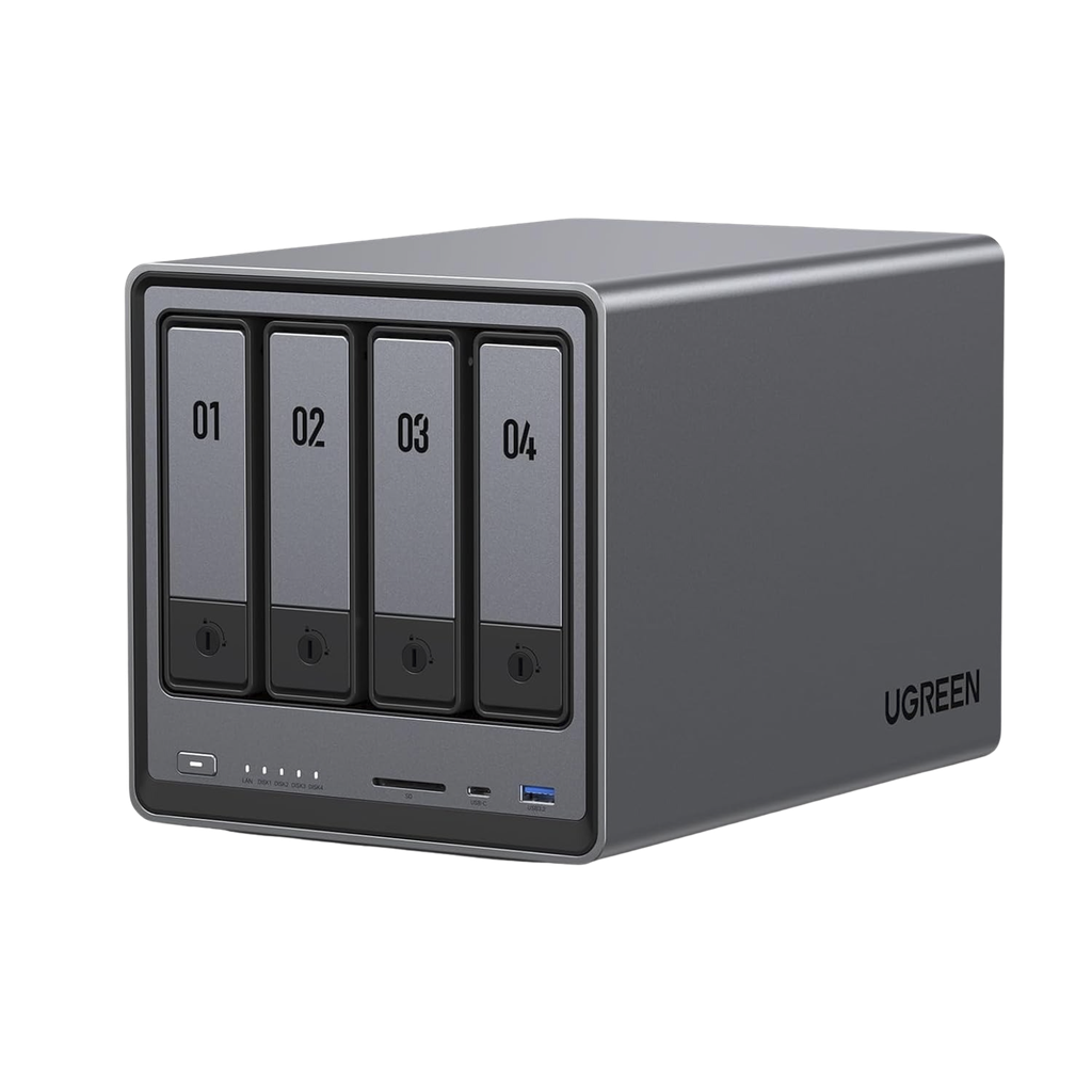 NASync DXP4800 | SO UGOS Pro |  Intel N100 12th Gen Intel Quad Core | 4-Bahias (SATA) hasta 96TB | 2* M.2 SSD hasta 16TB| 8GB DDR5 (Exp. a 16GB) | 2.5Gb Dual Ethernet | HDMI 4K | 2* USB2.0 | 1*USB 3.2Gen | 1* USB 3.2Gen2 | 1*USB-C 3.2Gen2 | SD