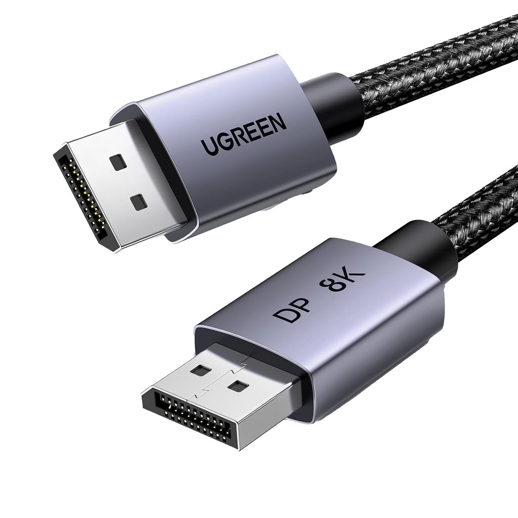 [25906] Cable DisplayPort 1.4 | 3 Metros (9.84 Pies) | Resolución 8K@60Hz | Blindaje Interno Múltiple | 3D/HDR+/HDCP | 32.4 Gbps | FreeSync G-Sync | Certificado VESA | Núcleo de Cobre Estañado | Malla de Nylon | Carcasa de Aluminio - UGREEN 25906