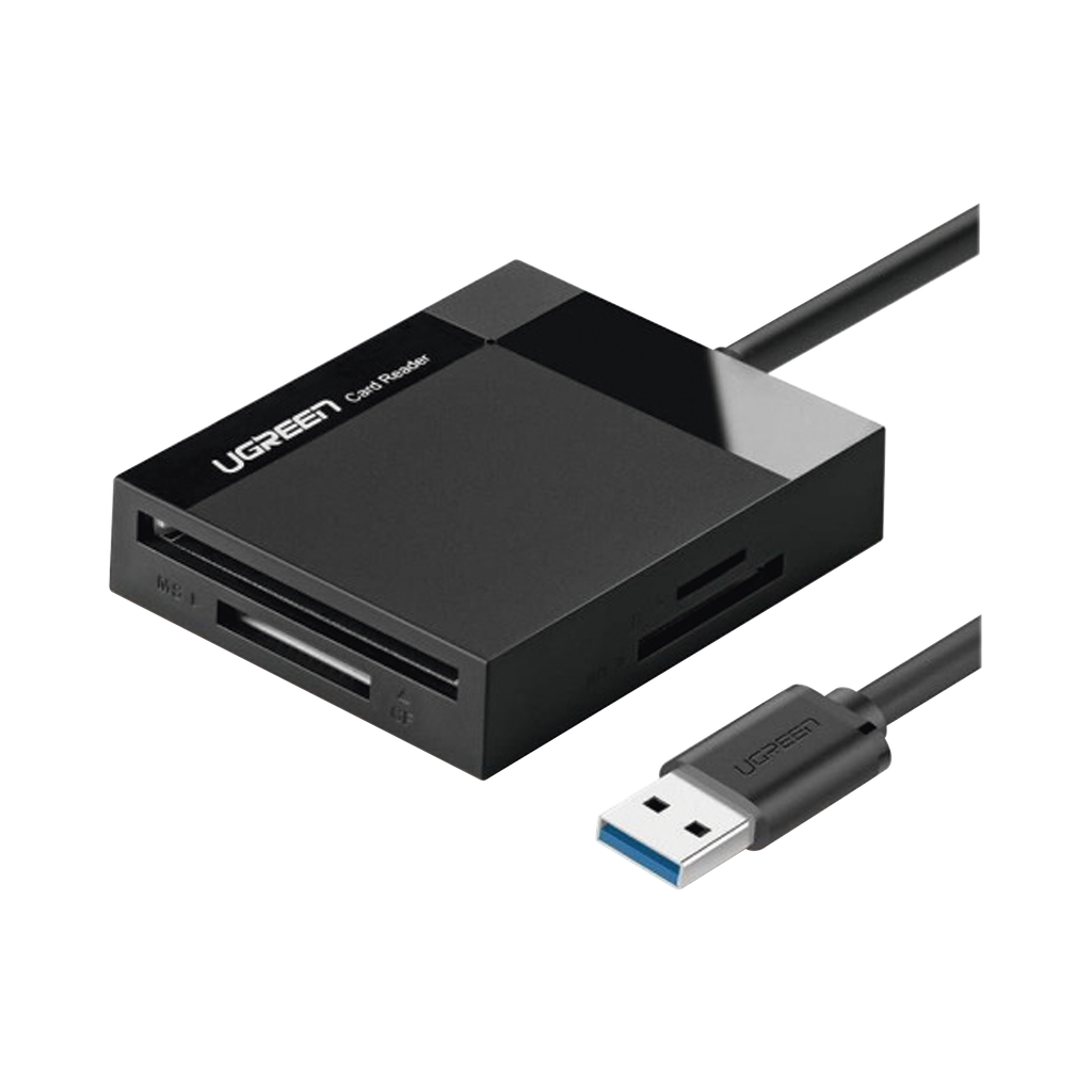 Lector de Tarjetas USB-A 3.0 a CompactFlash (CF)/ MemoryStick (MS)/ TransFlash (TF)/ SecureDigital (SD) | 4 en 1 | 5Gbps | Hasta 2TB | Soporta Windows/Mac OS/Linux/Android | Lectura de tarjetas simultánea | Cable de 15cm. - UGREEN 30333
