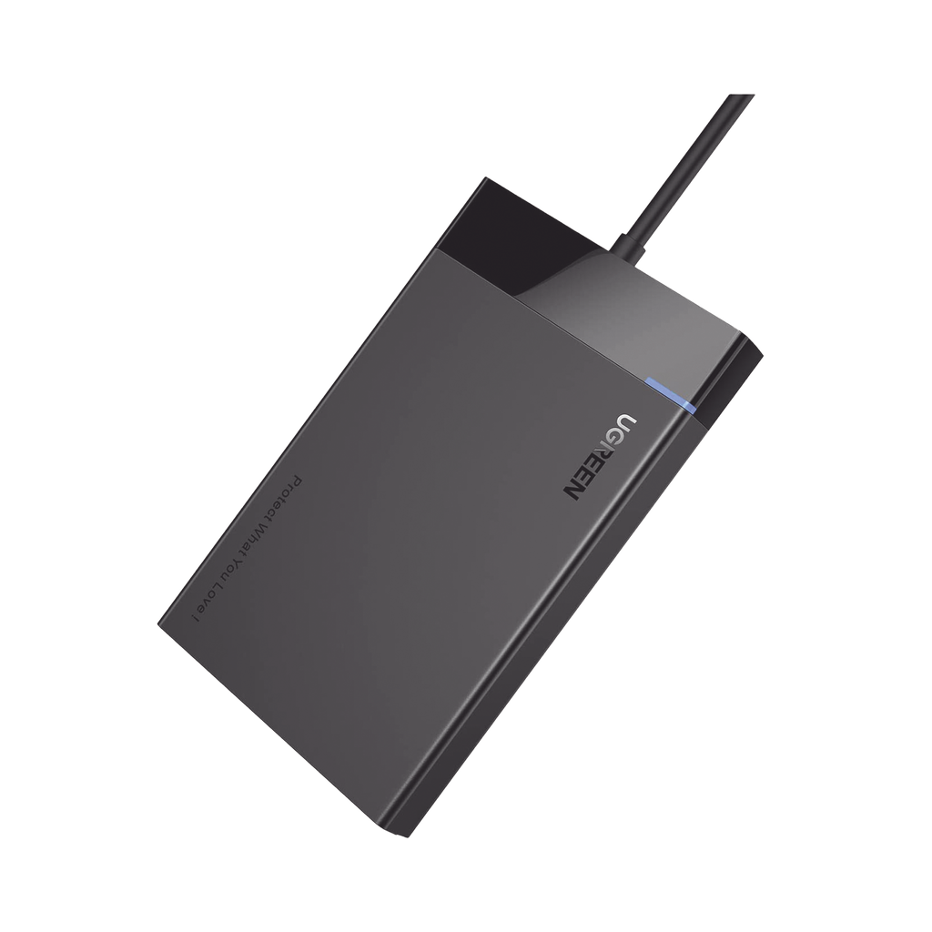 [30847] Carcasa de Disco Duro 2.5'' (Enclosure) | Velocidad SATA 3.0 de hasta 6 Gbps | Compatible con SATA 2.0/1.0 | Velocidad USB 3.0 de hasta 5 Gbps | Compatible con USB 2.0 y 1.1 | SATA I II III, HDD, SSD de hasta 10TB. - UGREEN 30847