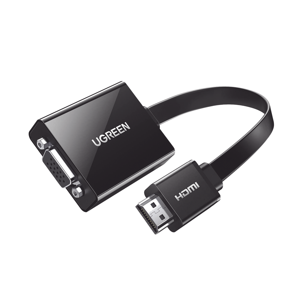 Adaptador HDMI a VGA / Resolucion 1080P / Audio 3.5mm / Con Puerto Micro USB para Alimentacion / Plug & Play / No Requiere Controlador / ABS / Flexible y Duradero