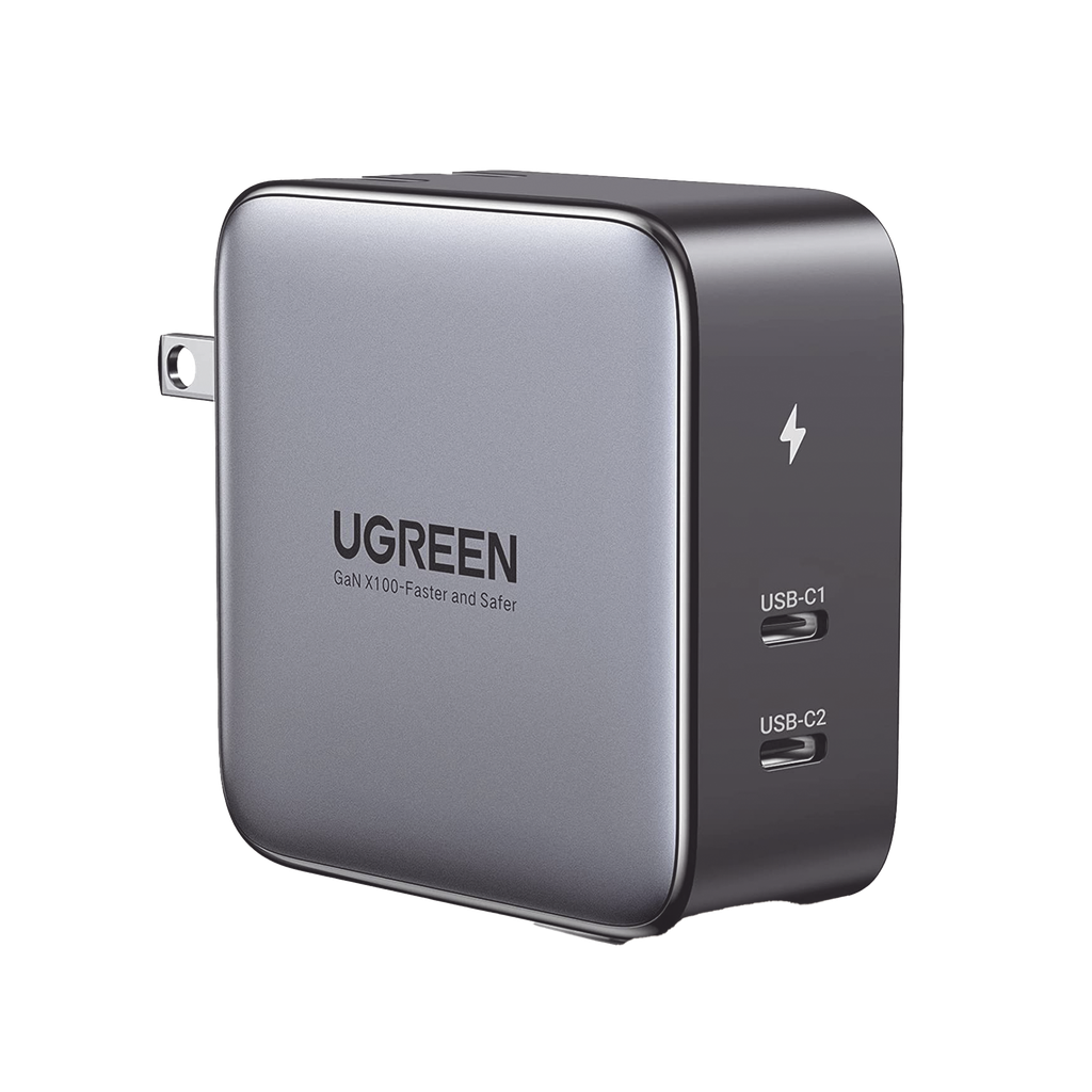 Cargador de 100W serie Nexode / 2 Puertos USB-C de Carga Rapida /Tecnologia GaN II +SIC / Power Delivery 3.0 / Quick Charge 4.0 / Chip Confiable y Carga Inteligente / Distribucion Inteligente de Energia  / Mayor Eficiencia Ener