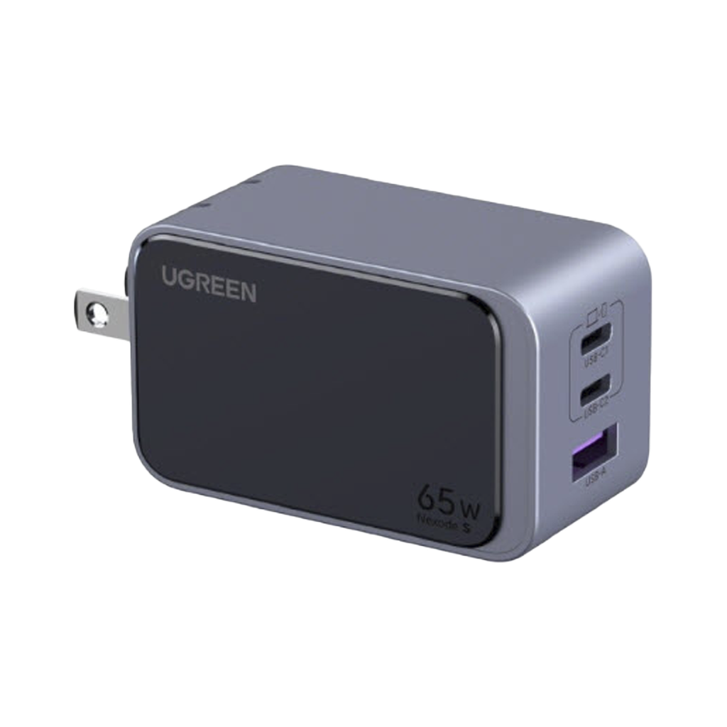 Cargador de 65W serie Nexode S | 3 Puertos de Carga Rapida | 2 USB-C | 1 USB-A | Tecnologia GaN II | PD3.0 | QC4.0 | FCP/SCP/AFC/PPS/PPS2.0 | Tecnologia de Proteccion Termica | Optimiza la Carga | Carcasa Ignifuga.
