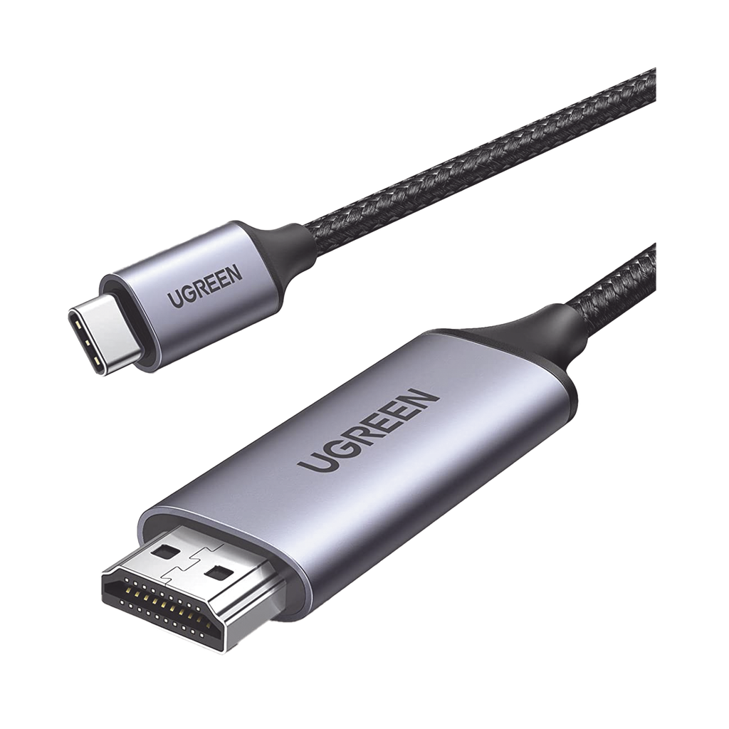 Cable USB-C 3.1 a HDMI 4K | 1.5 Metros (4.92 Pies) | Compatible con Thunderbolt 3 & 4 | Adaptador Tipo-C a HDMI | 4k@60Hz | Soporta Modo Espejo y Modo Extendido | Carcasa de Aluminio | Nylon Trenzado | Conector Niquelado | Blindaje Multicapa - UGREEN 50570