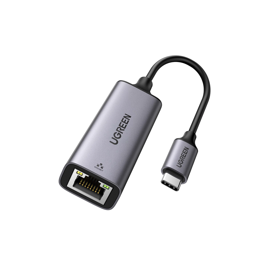 Adaptador de Red USB-C 3.1 (5 Gbps) a RJ45 | Thunderbolt 3 | Admite 10/100/1000 Mbps | Chip Inteligente | Amplia Compatibilidad | Caja de Aluminio | Longitud del cable 10 cm. - UGREEN 50737