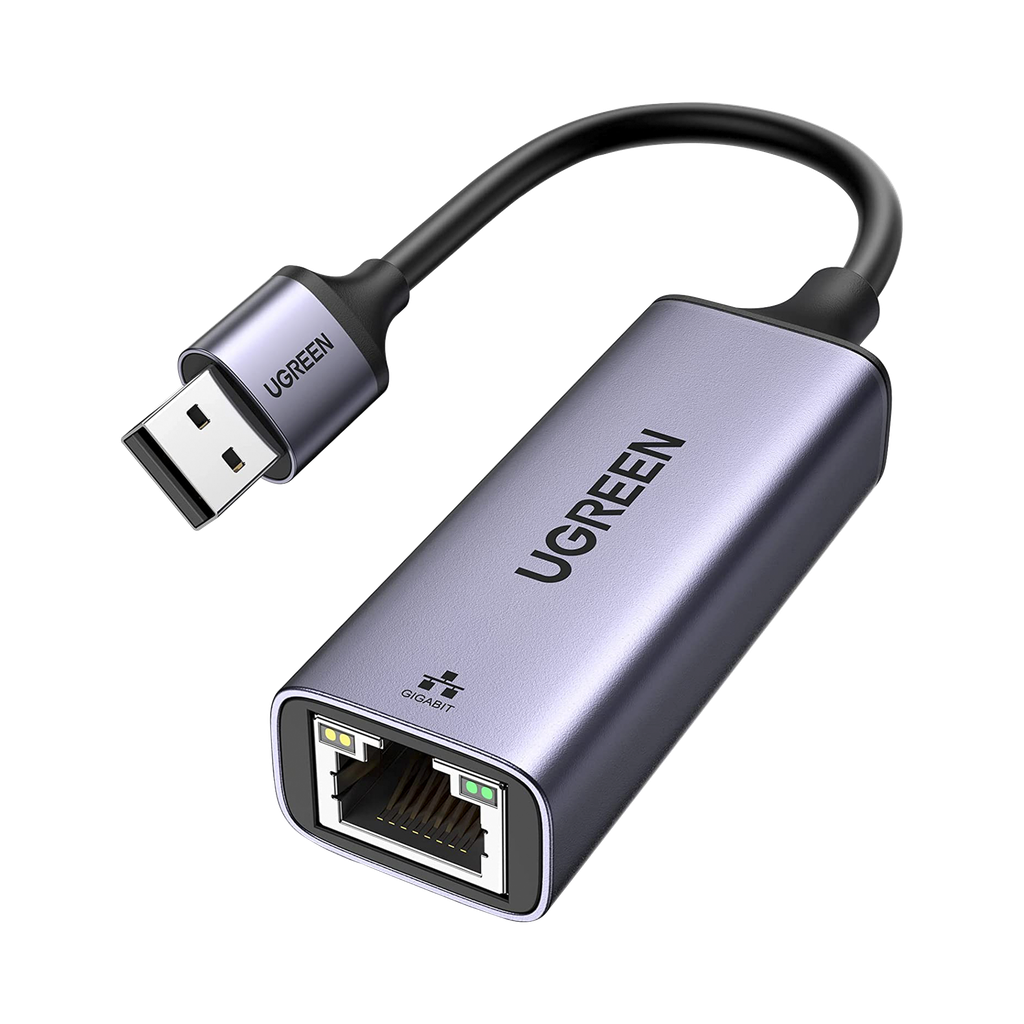 Adaptador de Red USB-A 3.0 a RJ45 /Admite 10/100/1000 Mbps / Caja de Aluminio / Longitud del cable 10 cm - UGREEN 50922