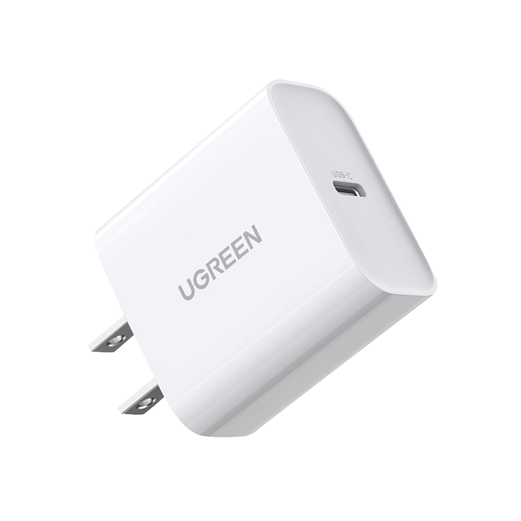 Cargador USB-C de 20W | 1 USB-C de Carga Rapida | QC4.0+ | PD3.0 | PPS | BC1.2| Carga Inteligente | Chip PWM | Multiple Proteccion | Mayor Eficiencia Energetica | TamaÒo Compacto | Carcasa Ignifuga | Color Blanco.