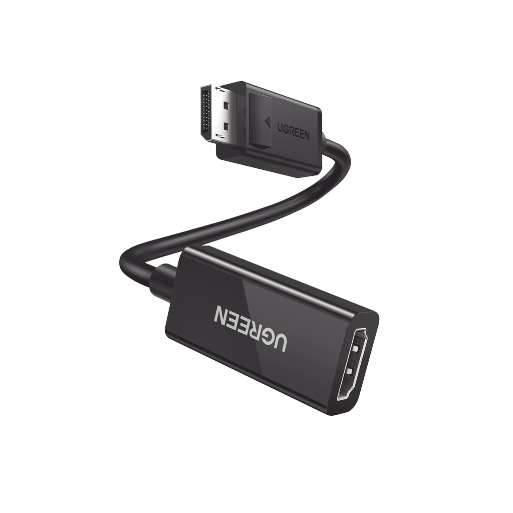 [70694] Convertidor DisplayPort a HDMI 4K@60Hz | 3D | HDR | Blindaje Interno | Botón Liberador | Largo 25 cm (9.84 Pulgadas) | Carcasa de ABS | Plug & Play. - UGREEN 70694