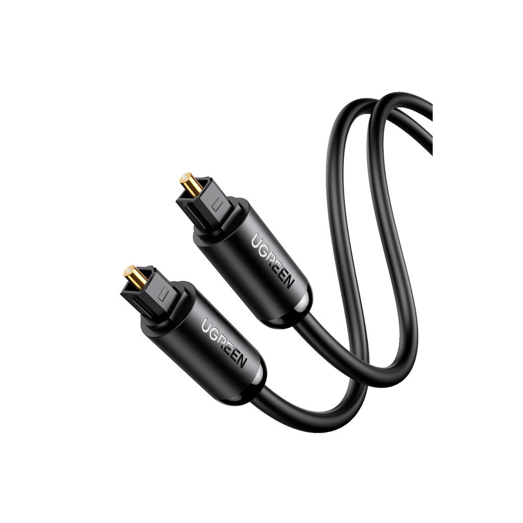 Cable Óptico Toslink (S/PDIF) de Alta Calidad para Audio Digital / 3 Metros (9.84 Pies) / Tapa de Protección / Dolby 7.1 Canales / Diseño Durable / Plug & Play / Color Negro - UGREEN 70893