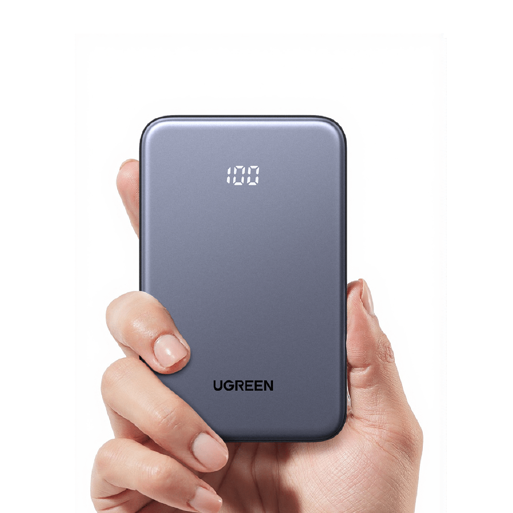 Banco de Energía Portátil 10000mAh / 20W Máximo / Puerto USB-C PD3.0 PPS / Puerto USB-A 22.5W / Batería Polímero de Litio / Pantalla Digital / Carga Rápida 3 Horas / Protocolos Múltiples / Protección - UGREEN 75131B