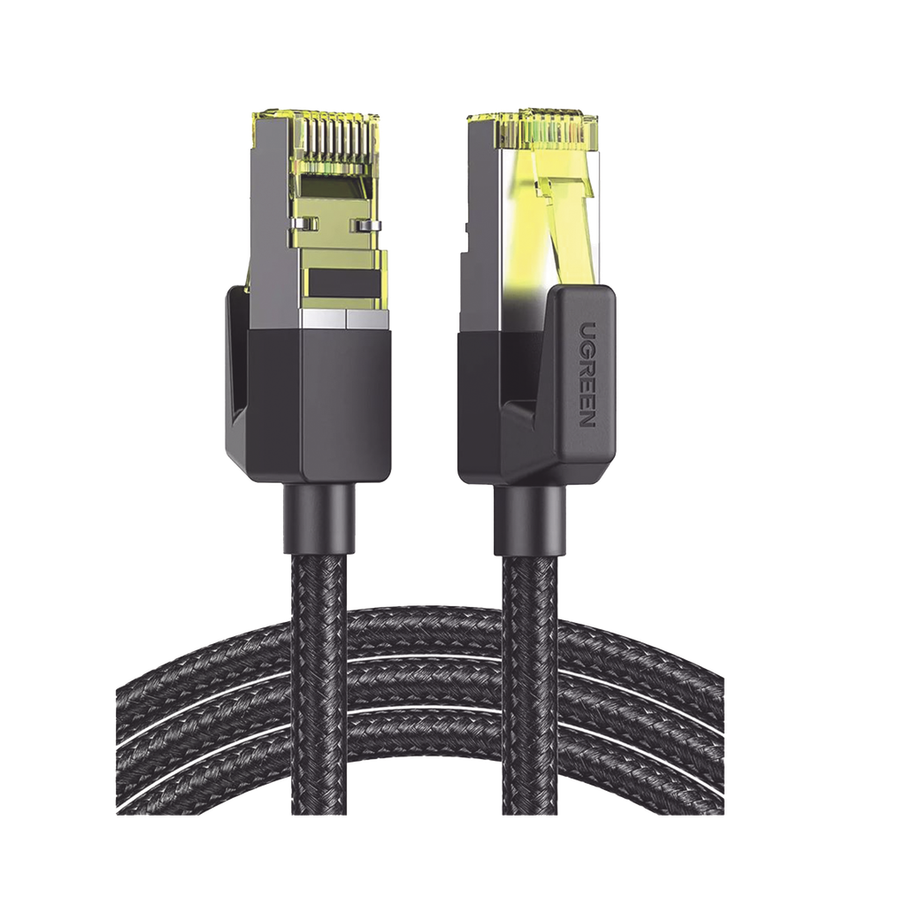 Cable Ethernet Cat7 CLASS F/FTP Redondo con Malla de Nylon 1 Metro (3.28 Pies)
