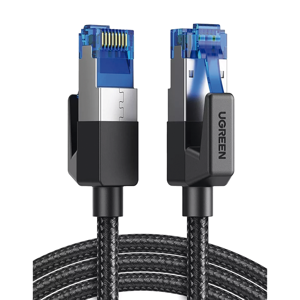 Cable Ethernet Cat8 CLASS F/FTP Redondo con Malla de Nylon 1 Metro (3.28 Pies)
