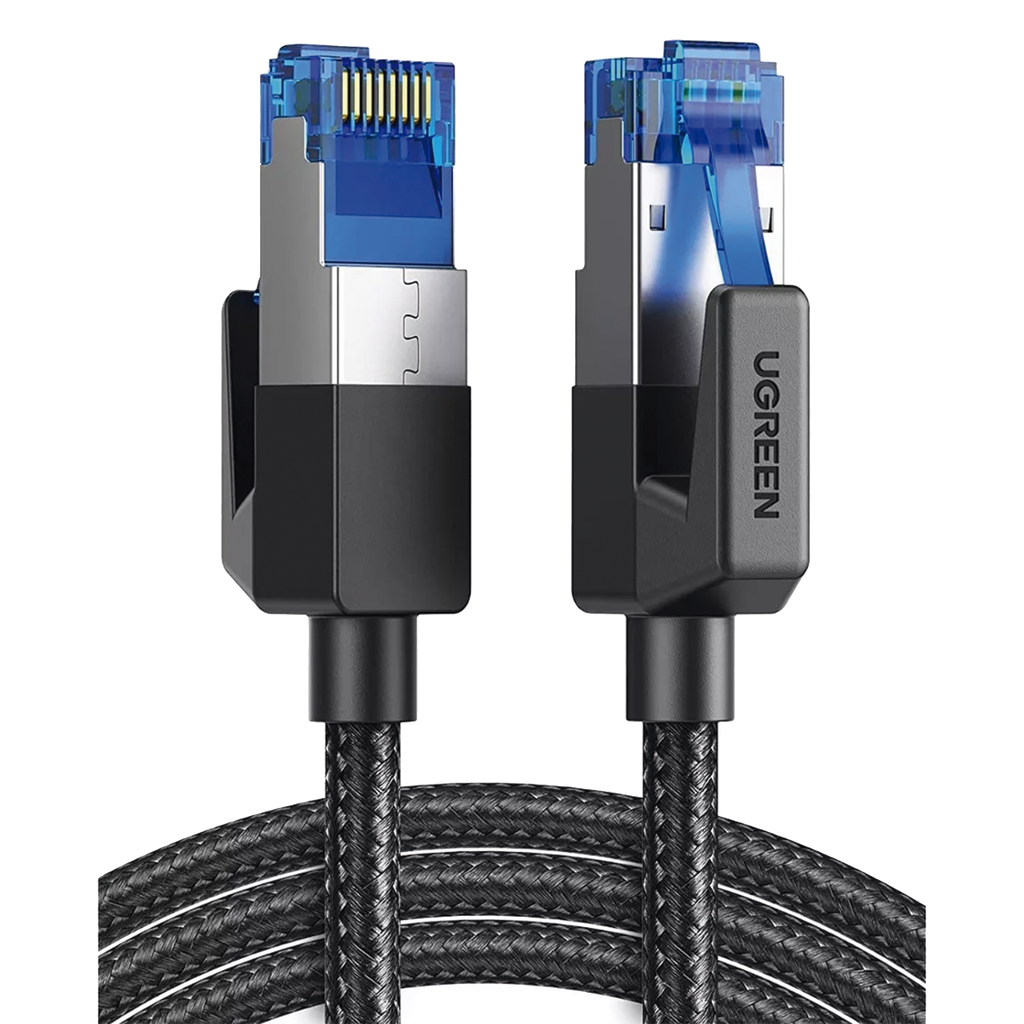 Cable Ethernet Cat8 CLASS F/FTP Redondo con Malla de Nylon 2 Metros (6.56 Pies)