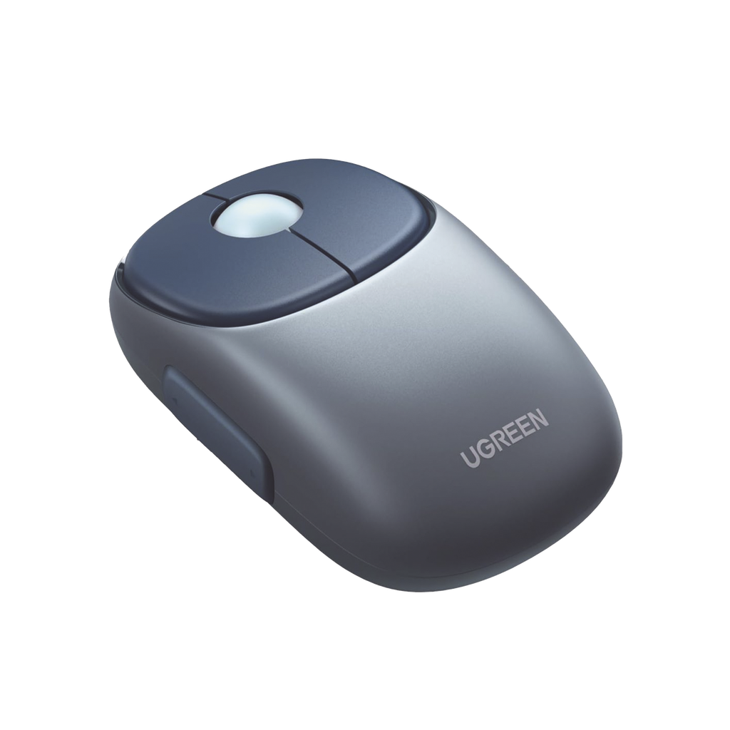 Mouse Inalambrico FUN | Recargable| 2.4G & Bluetooth | 4 Niveles de DPI | Silencioso | Ergonomico | 5 Botones | Compatible con Windows, macOS 10.5, Android iOS Linux y Chrome OS | Color Azul.