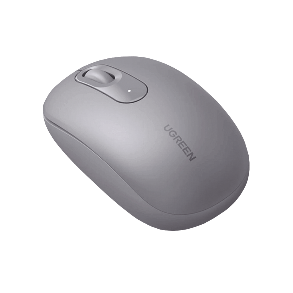 Mouse Inalámbrico 2.4G 800/1200/1600/2400 DPI | Función de 3 botones | Alcance 10m | Silencioso | Ergonómico | Anti-caída y Anti-interferencias | Batería Alcalina AA incluida | Color Grey. - UGREEN 90669