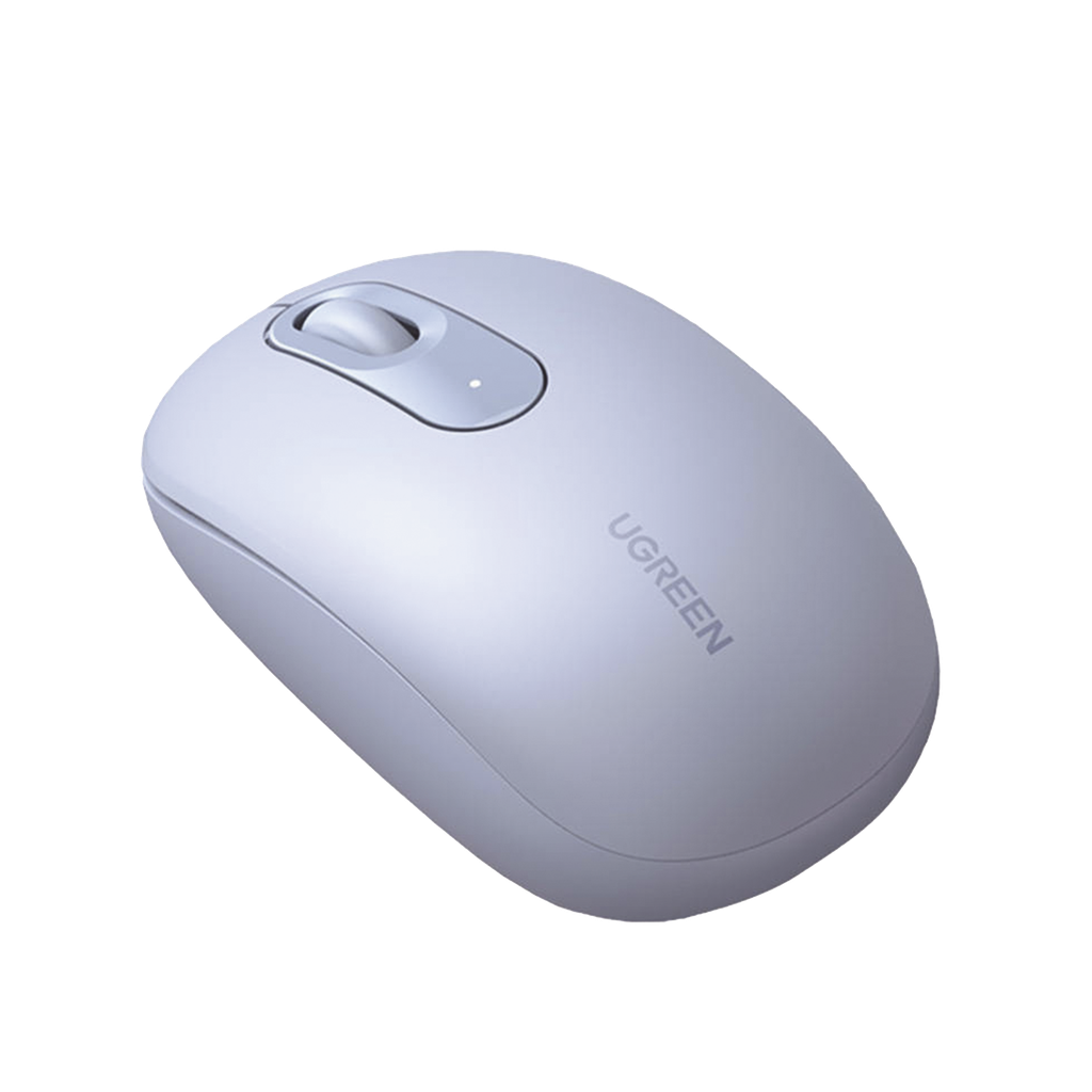 Mouse Inalambrico 2.4G 800/1200/1600/2400 DPI | Funcion de 3 botones | Alcance 10m | Silencioso |  Ergonomico | Anti-caida y Anti-interferencias | Bateria Alcalina AA incluida  | Color Dusty Blue.