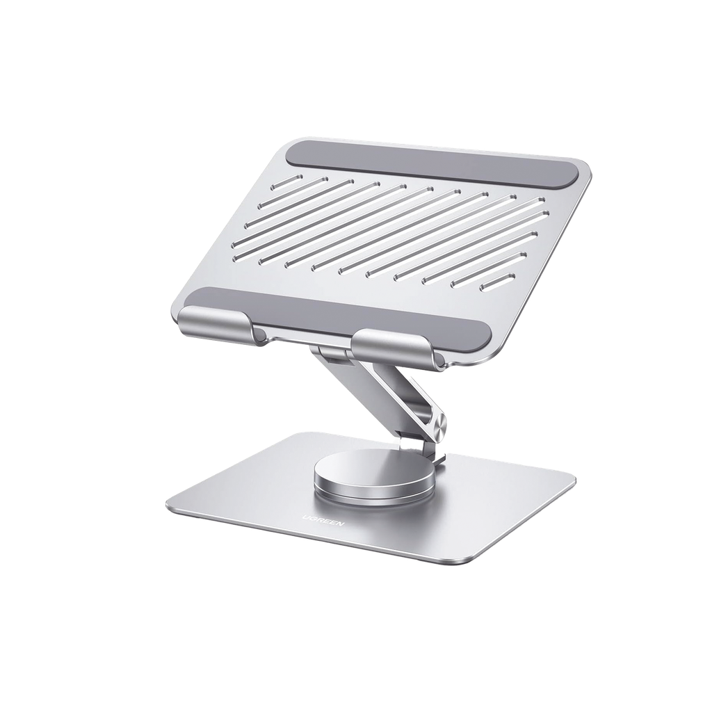 Soporte de Aluminio para IPad | Giratorio de 360∞ | Altura Ajustable | Excelente Estabilidad | Ajuste Multi Angulo | DiseÒo Ergonomico | Plegable y Portatil | Soporta IPad o Tablet de 4.7 a 12.9'' | Protecciones de Silicona | Alum