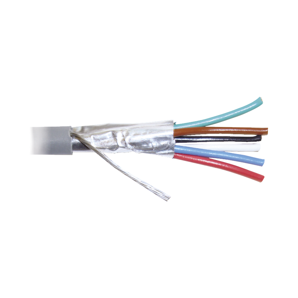 Bobina de 305 Metros (1000 Pies) de Cable 8 Conductores, 22 AWG, Tipo CMR, de Color Gris para Aplicaciones en Alarmas de Intrusión /Control de Acceso/Interfonos y TV Porteros/Automatización/Audio y Voceo. - VIAKON WZ12