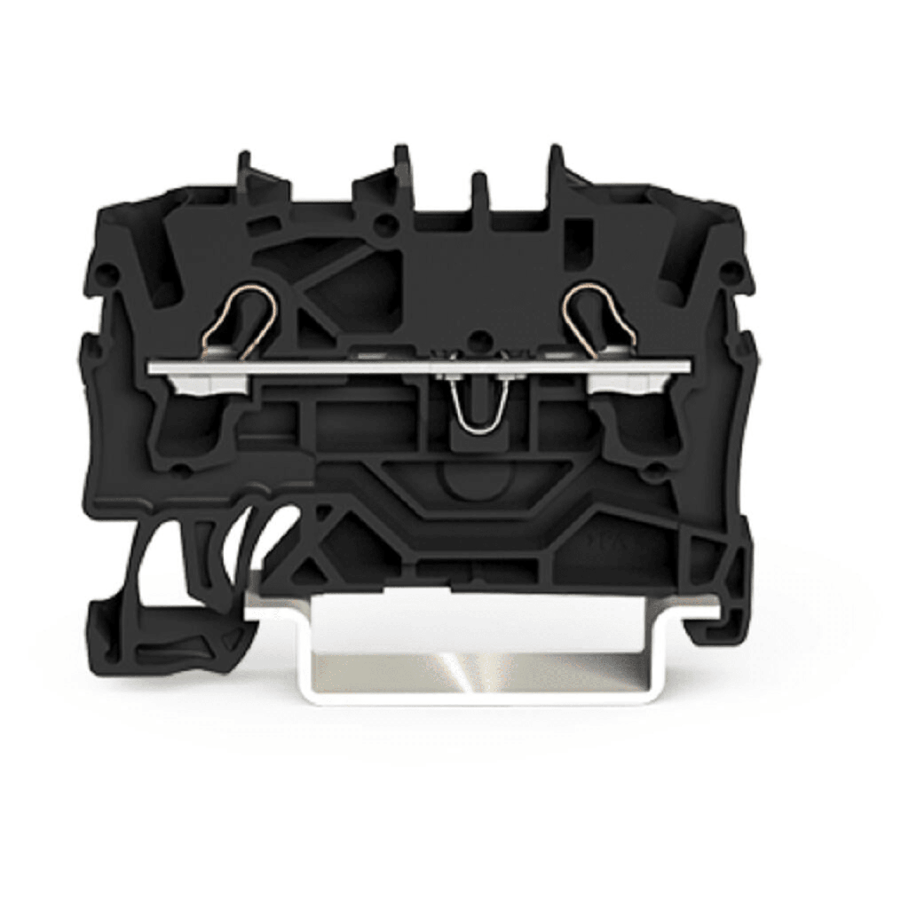 Borna de Paso Serie 2002 / 2 Conductores / Seccion 2.5 mm¬≤ / Tecnologia Push-in CAGE CLAMP / Aplicaciones Ex e II / Montaje Carril DIN 35x15 y 35x7.5 / Negro / Certificaciones ATEX IECEx UL CSA