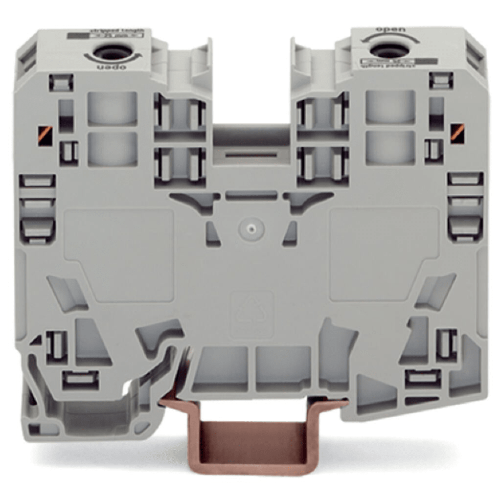Borna de Paso, 35 mm¬≤, POWER CAGE CLAMP, 125 A, 1000 V, Montaje Carril DIN 35x15, Gris, Para Conductores 6-35 mm¬≤, Conectores Laterales, Marcaje Lateral