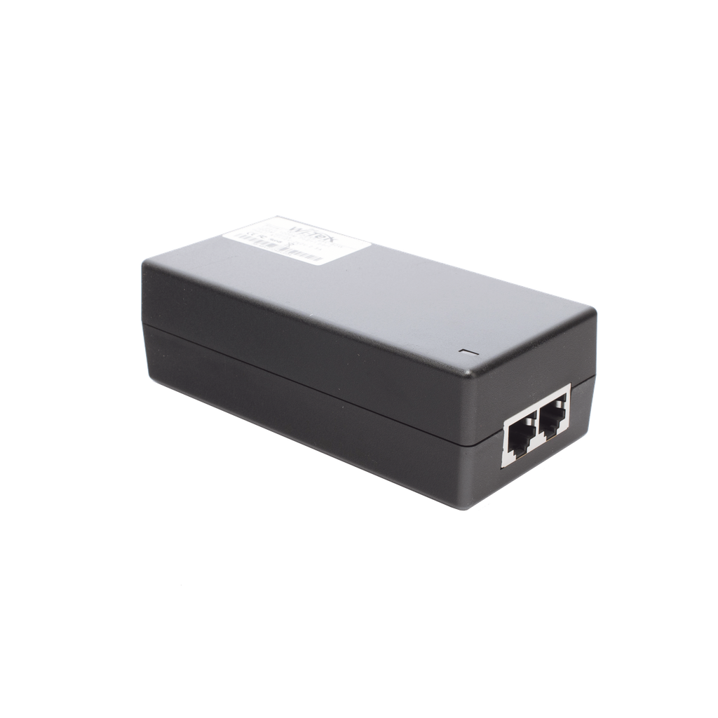 Inyector Hi-PoE 60 W Gigabit / Alimenta Equipos PoE 802.3 af Hasta 15W - PoE at Hasta 30W - PoE bt Hasta 60W / Instalacion Para Interior / Alcance de Hasta 100 metros / Plug and Play / No se Necesita Configurar