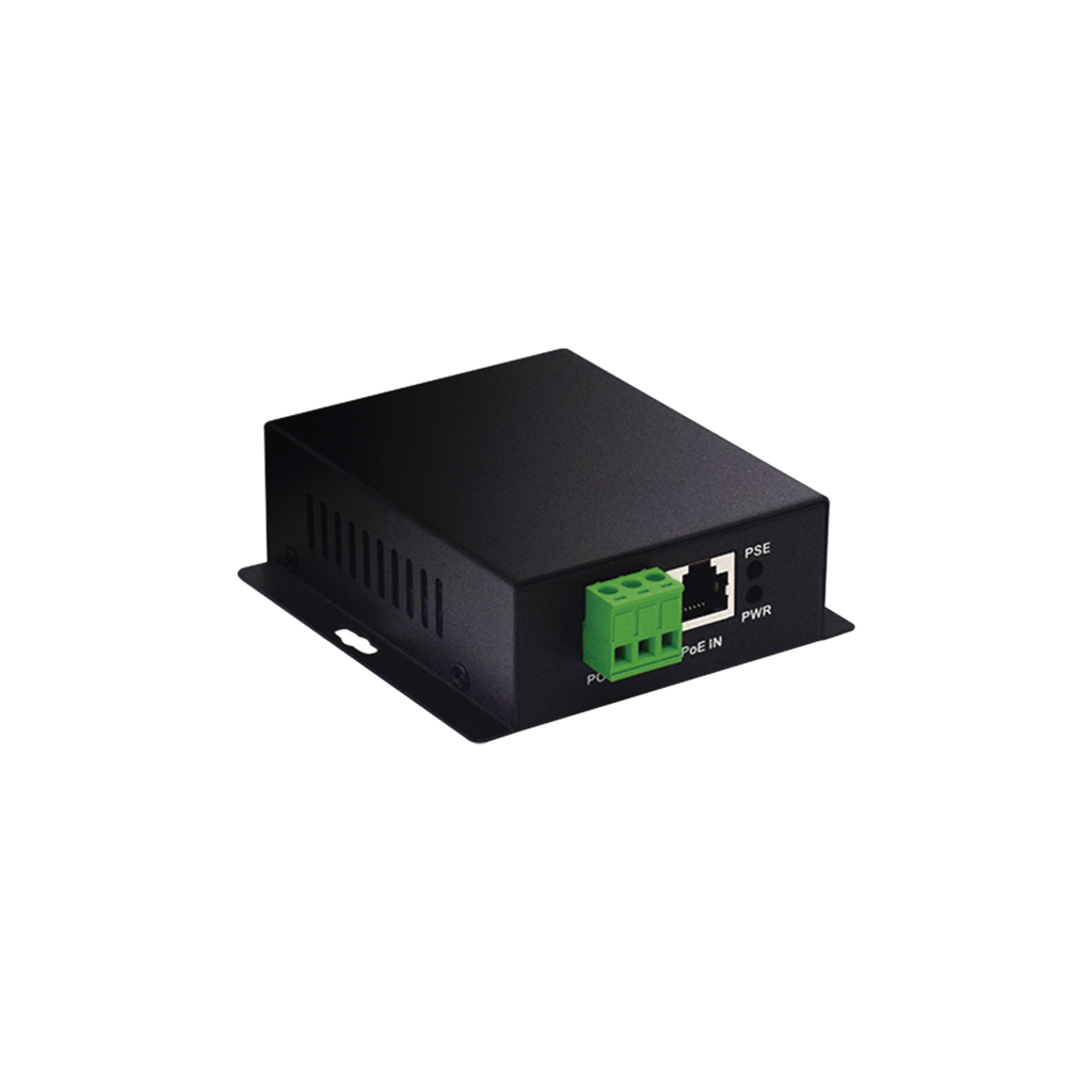 Convertidor PoE Industrial / Entrada PoE 802.3 af/at / Salida PoE pasivo 24V / Conexión plug and play / Alcance de hasta 100 metros / Ideales para Enlaces Inalámbricos - WI-TEK WI-POE61-24V