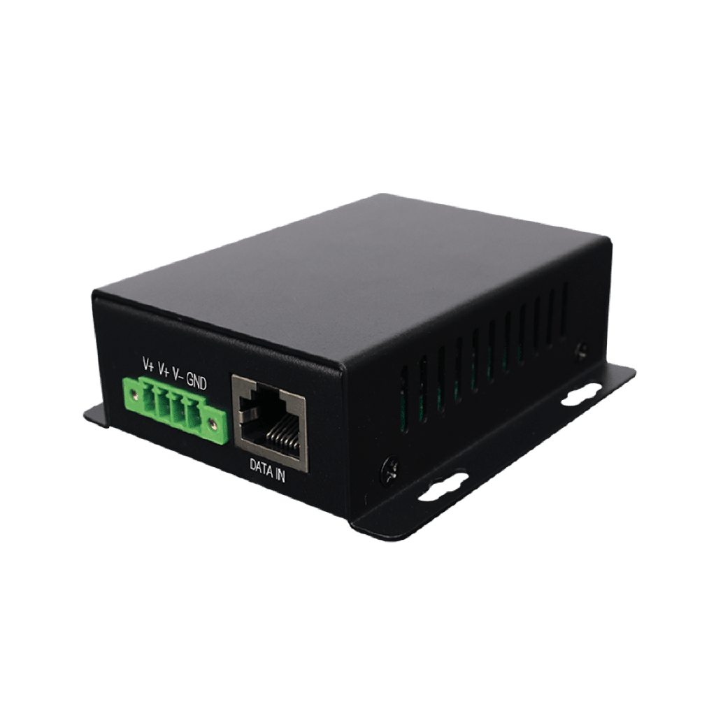 Inyector PoE Industrial / Ideal para Aplicaciones Solares / Entrada 9-42 Vcc / Salida PoE 48V / Conexion plug and play / Ideales para Conectar Camaras PoE