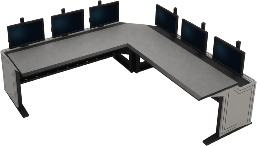 Consola Modular para Centros de Control | Superficie Endurance Plus 32 mm | Sistema Versa-Trak | Gestion Integrada de Cables | Estructura Acero y MDF | Expandible y Reconfigurable | Estructura Base de 48"/ 60"/ 72"