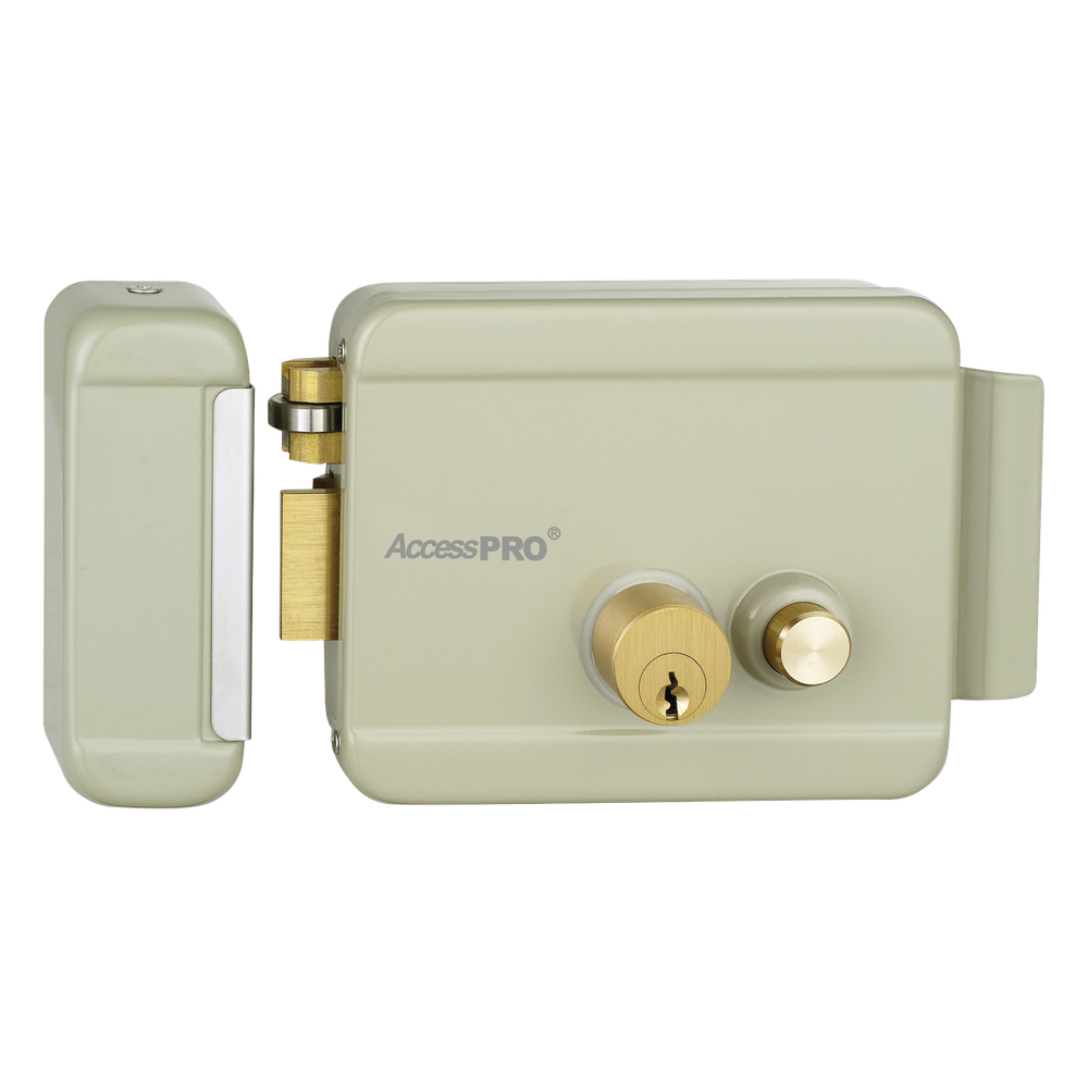 [ACCESSRIMBL] Cerradura Eléctrica con Botón de Salida ACCESSPRO ACCESSRIMBL – Incluye Llave