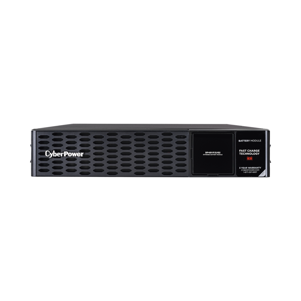 Módulo de Baterías Externas para Extensión de Tiempo de Respaldo, Compatible con UPS: PR1500RTXL2U, PR2200RTXL2U y PR3000RTXL2U - CYBERPOWER BP48VP2U02