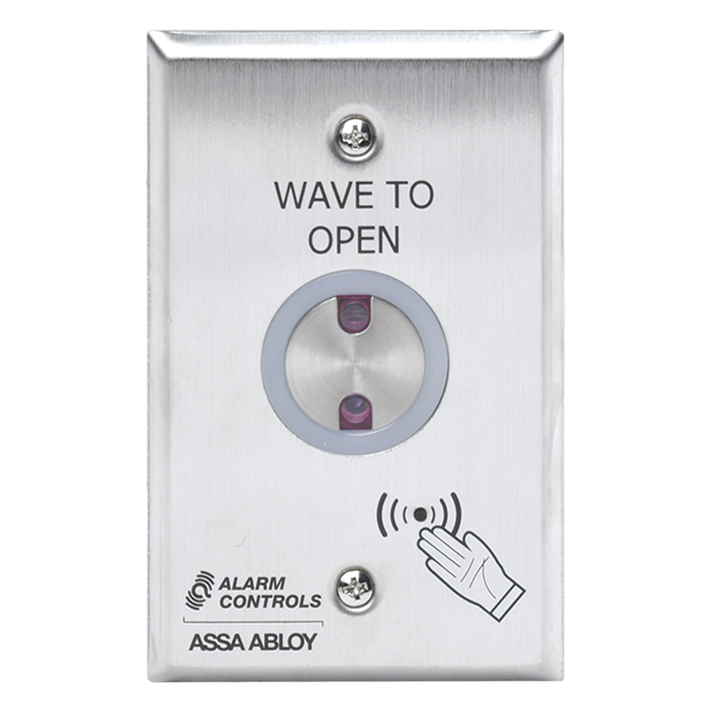 Botón sin Contacto para Salida No,nc Temporizador Placa de Acero Inoxidable Intemp - ALARM CONTROLS-ASSA ABLOY NTS1