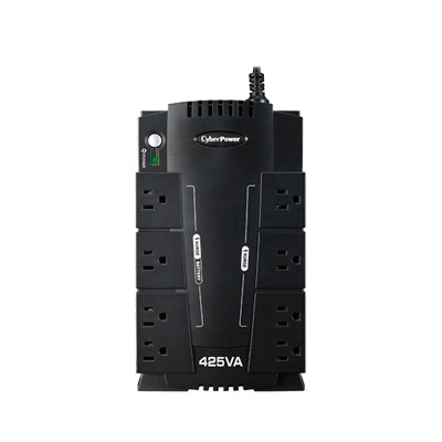 UPS de 425 VA/255 W, Topología Standby, Entrada 120 Vca NEMA 5-15P, Tipo Gabinete Compacto, Con 8 Tomas NEMA 5-15R - CYBERPOWER CP425SLG