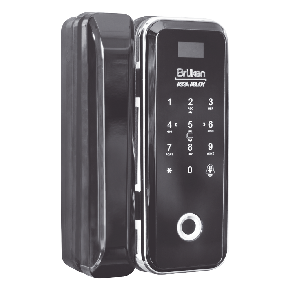 [BRK3550] Cerrojo Electrónico con Lector de Huella Contraseña Tarjeta para Puerta de Vidrio - BRUKEN ASSA ABLOY BRK3550