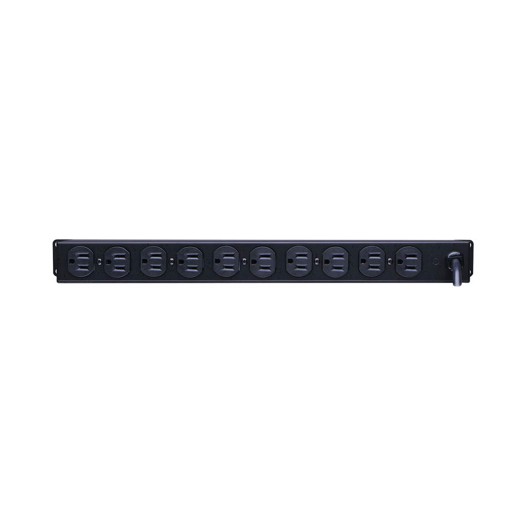 PDU Básico Para Distribución de Energía, Con 10 Tomas NEMA 5-15R Traseras, 1UR, 15 Amp, 120 Vca - CYBERPOWER CPS1215RM