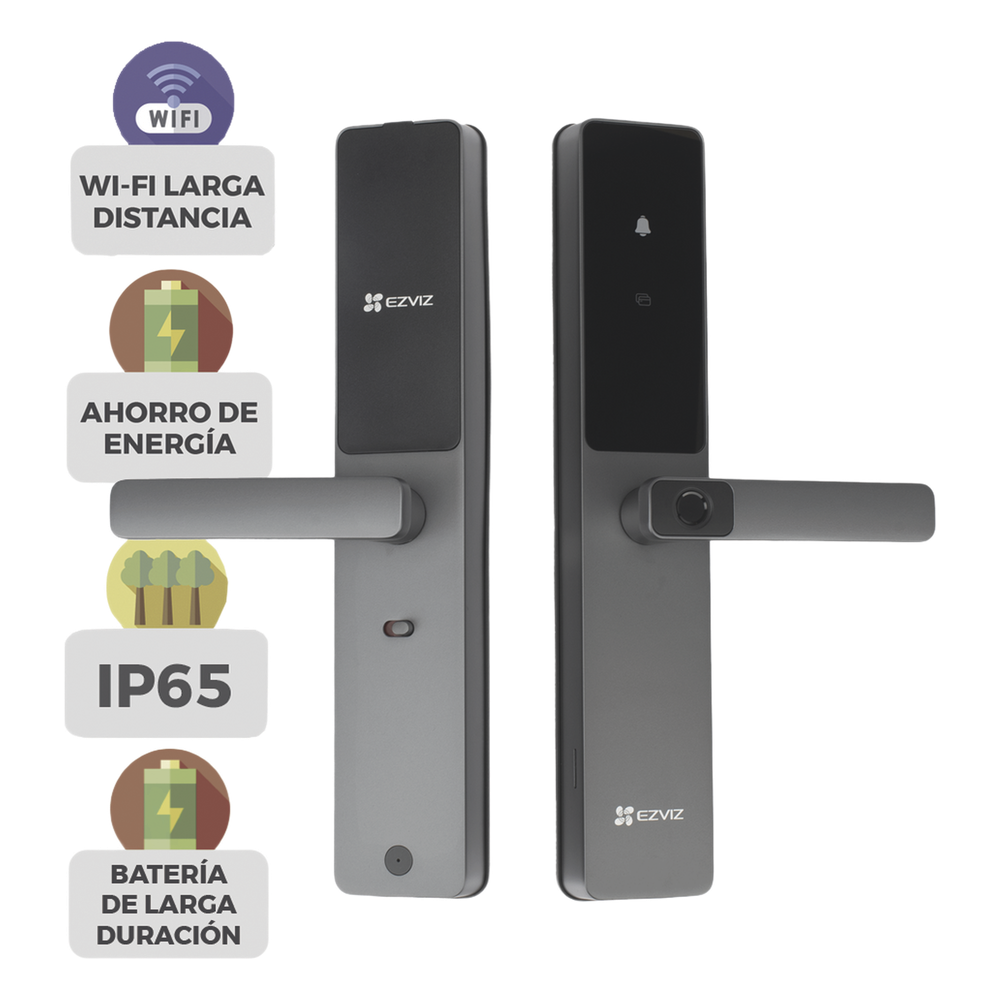 [CS-DL05-R200] Cerradura Inteligente Wi-fi Bluetooth Códigos Temporales para Visitantes Lectura D - EZVIZ CSDL05R200
